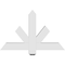 Ekena Millwork Kennewick Architectural Grade PVC Gable Bracket, 36"W x 22 1/2"H x 4"D x 4"F, 15/12 Pitch GBP036X23X0404KEN00 - alternate 5